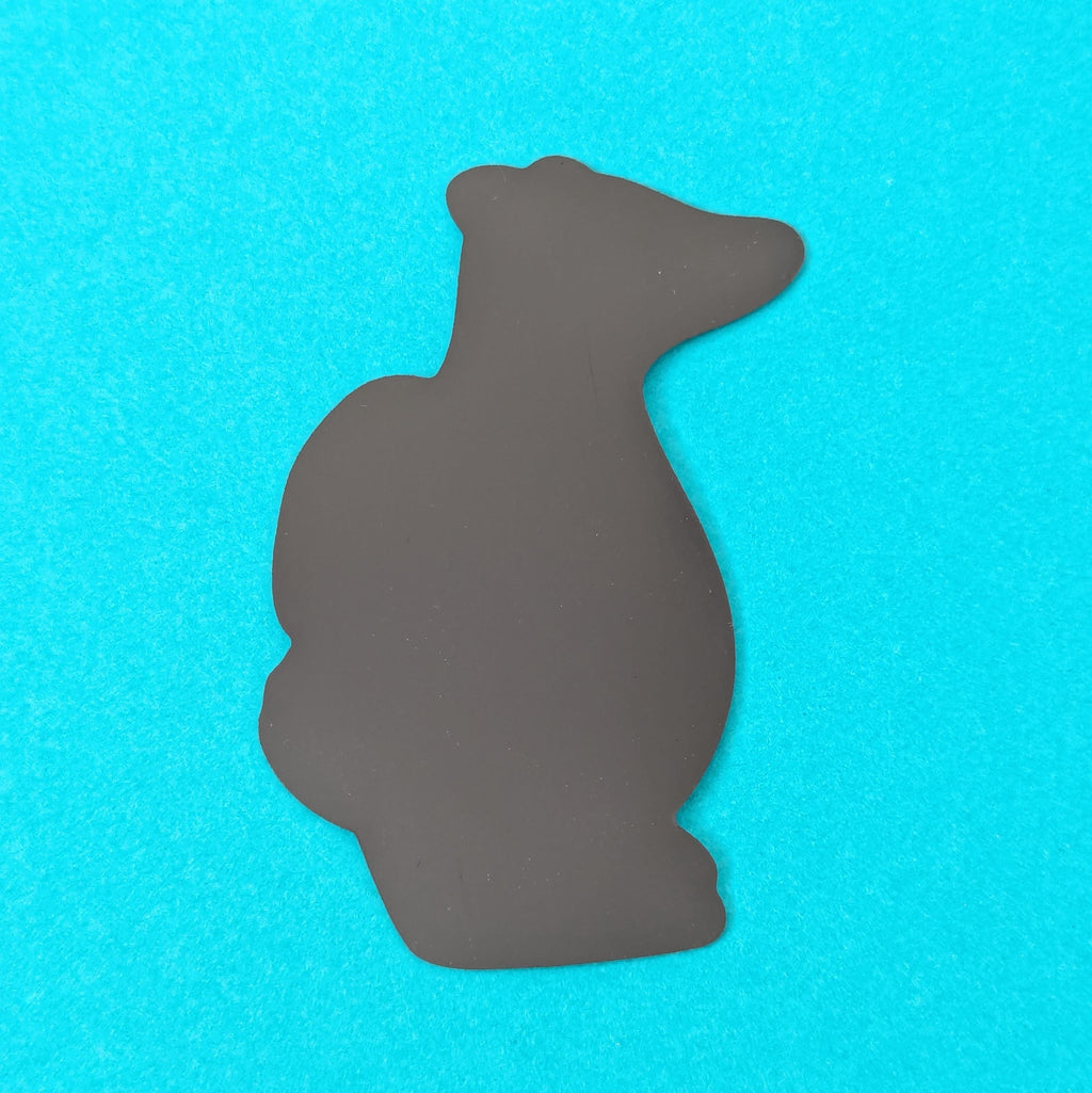 back of die cut badger magnet