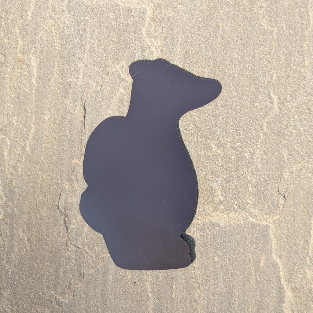 back of die cut badger magnet