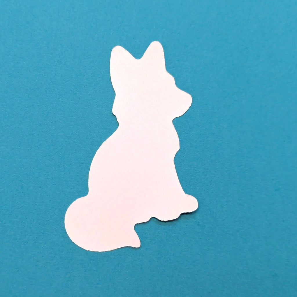 back of red fox vinyl sticker by pin badger
