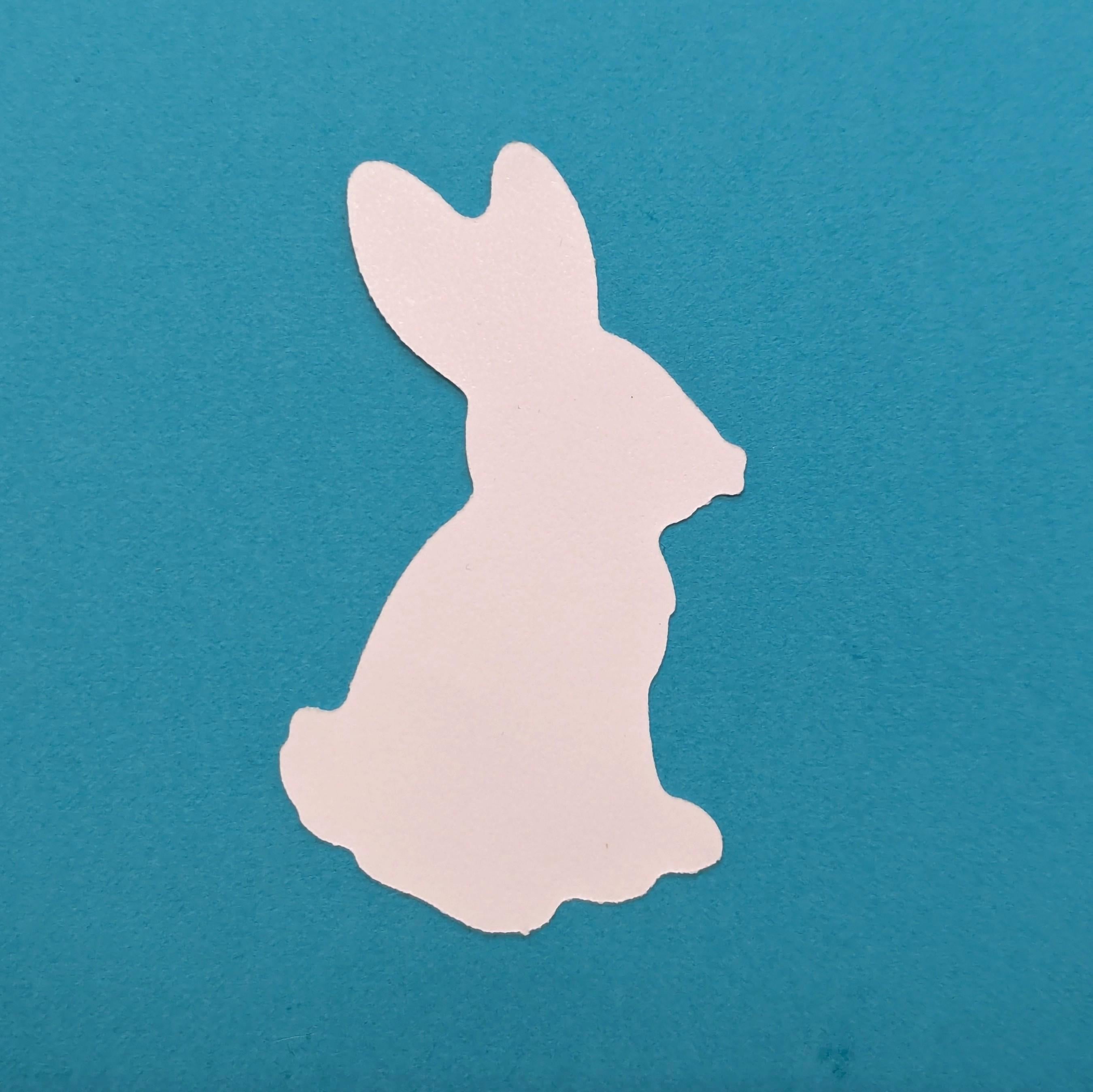 Back view of brown hare vinyl sticker