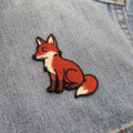Red Fox Iron-On Patch - Embroidered, British Wildlife, 60mm