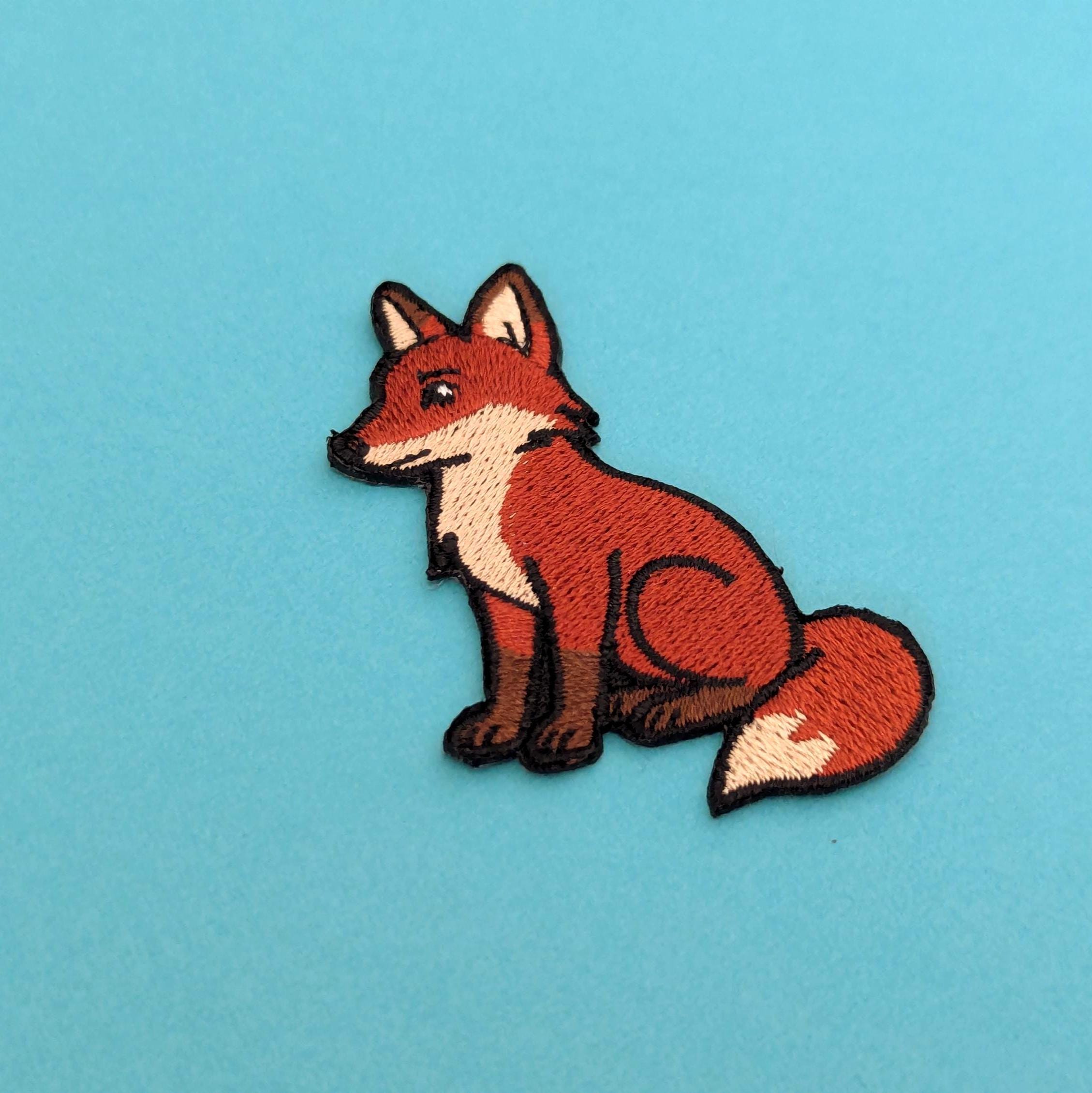 Red Fox Iron-On Patch - Embroidered, British Wildlife, 60mm
