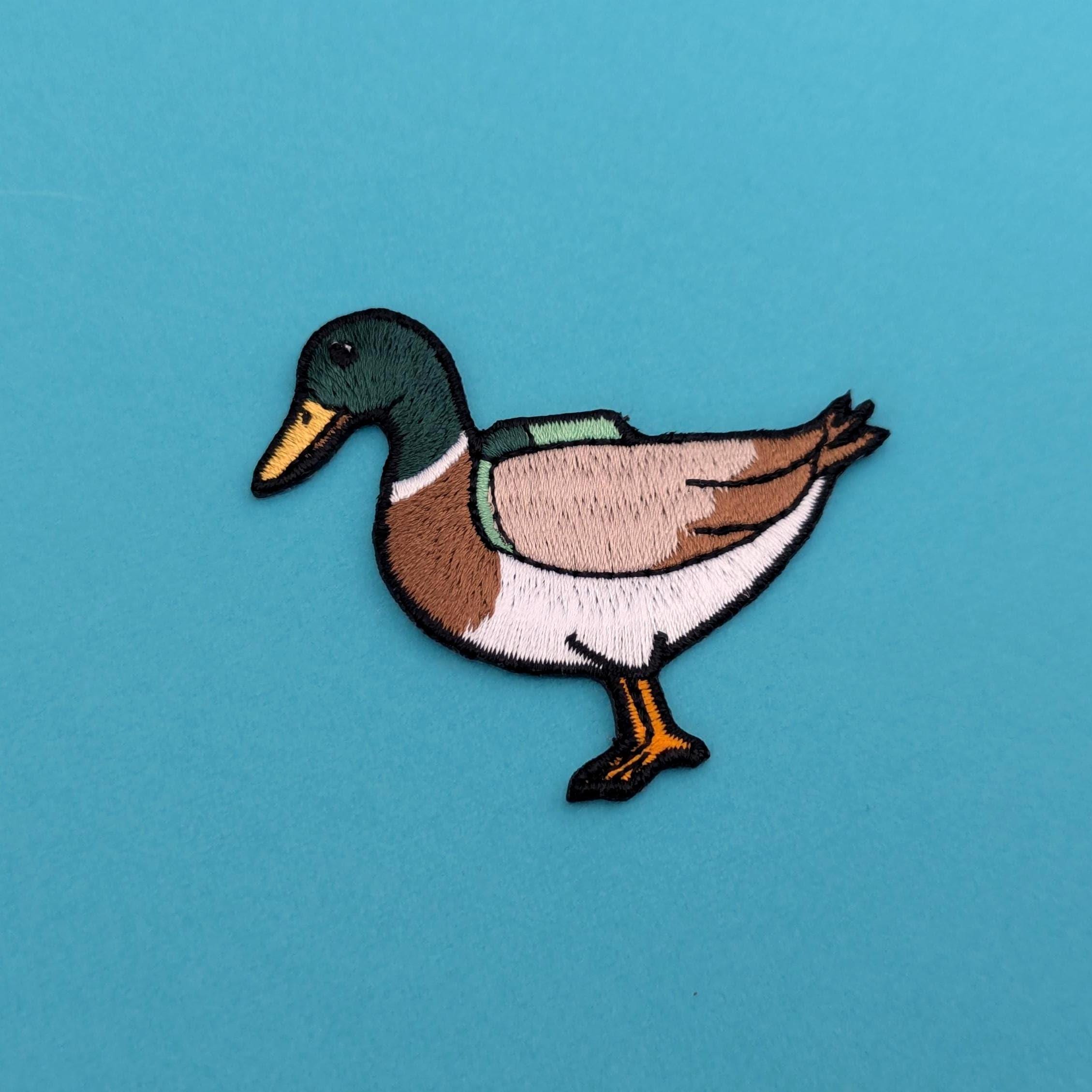 Mallard Duck Iron-On Patch - Embroidered, British Wildlife, 60mm