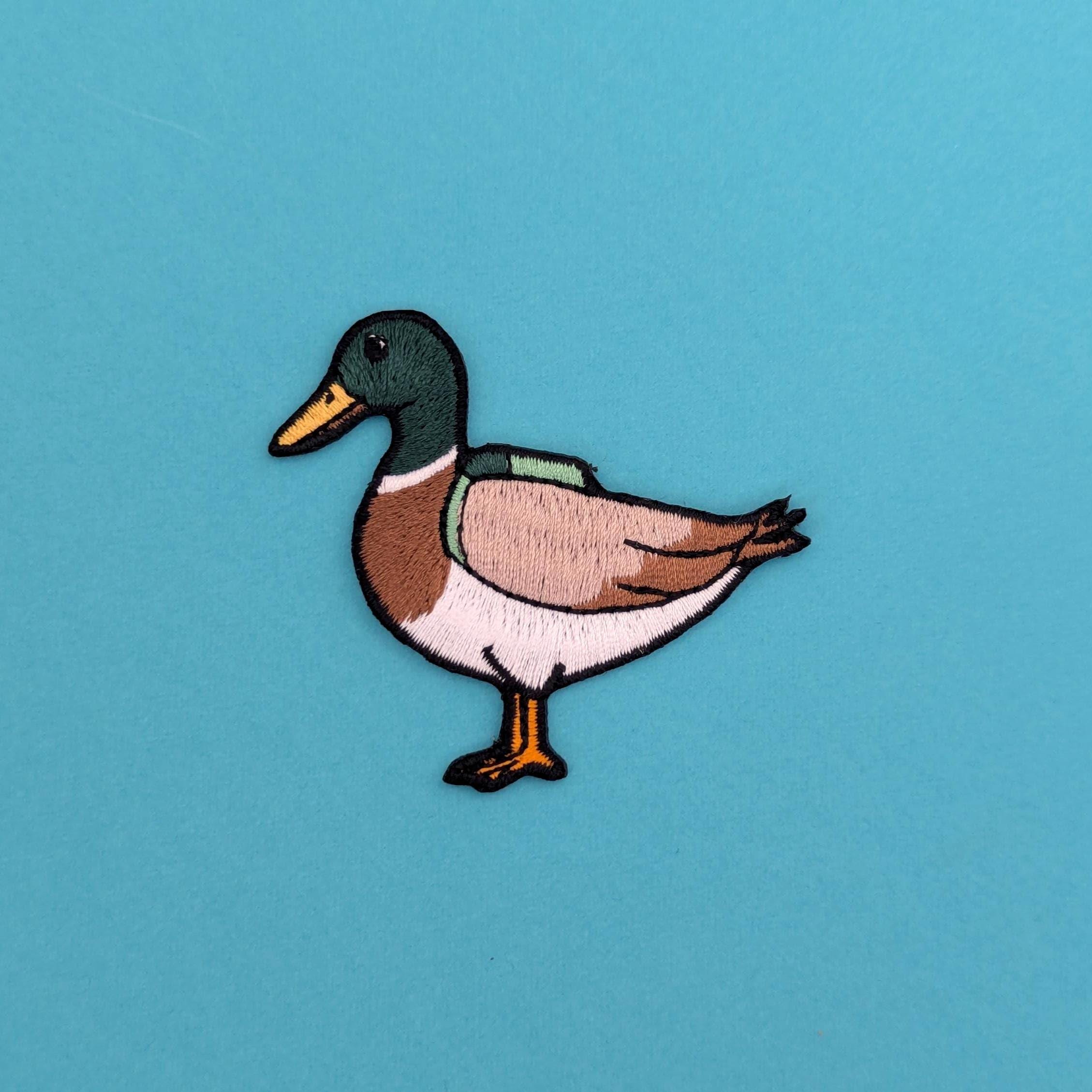 Mallard Duck Iron-On Patch - Embroidered, British Wildlife, 60mm