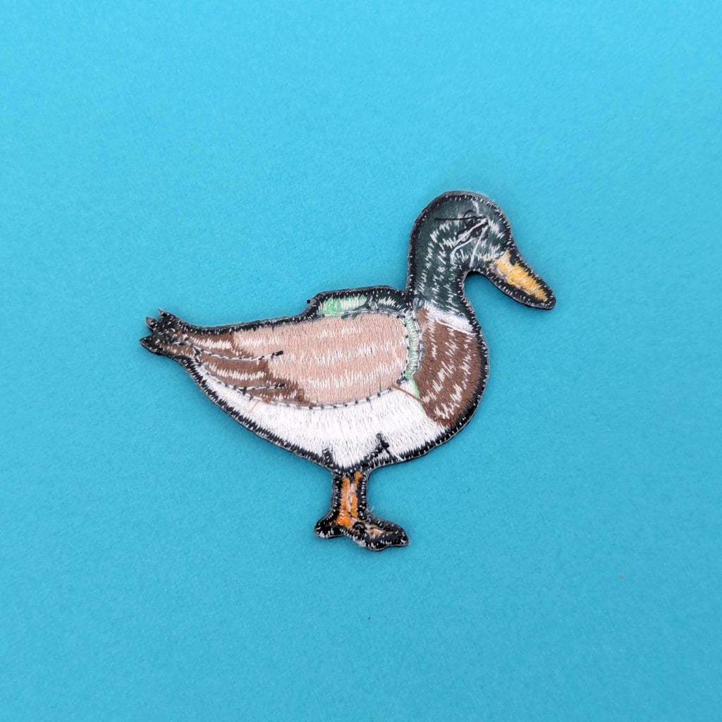 Mallard Duck Iron-On Patch - Embroidered, British Wildlife, 60mm