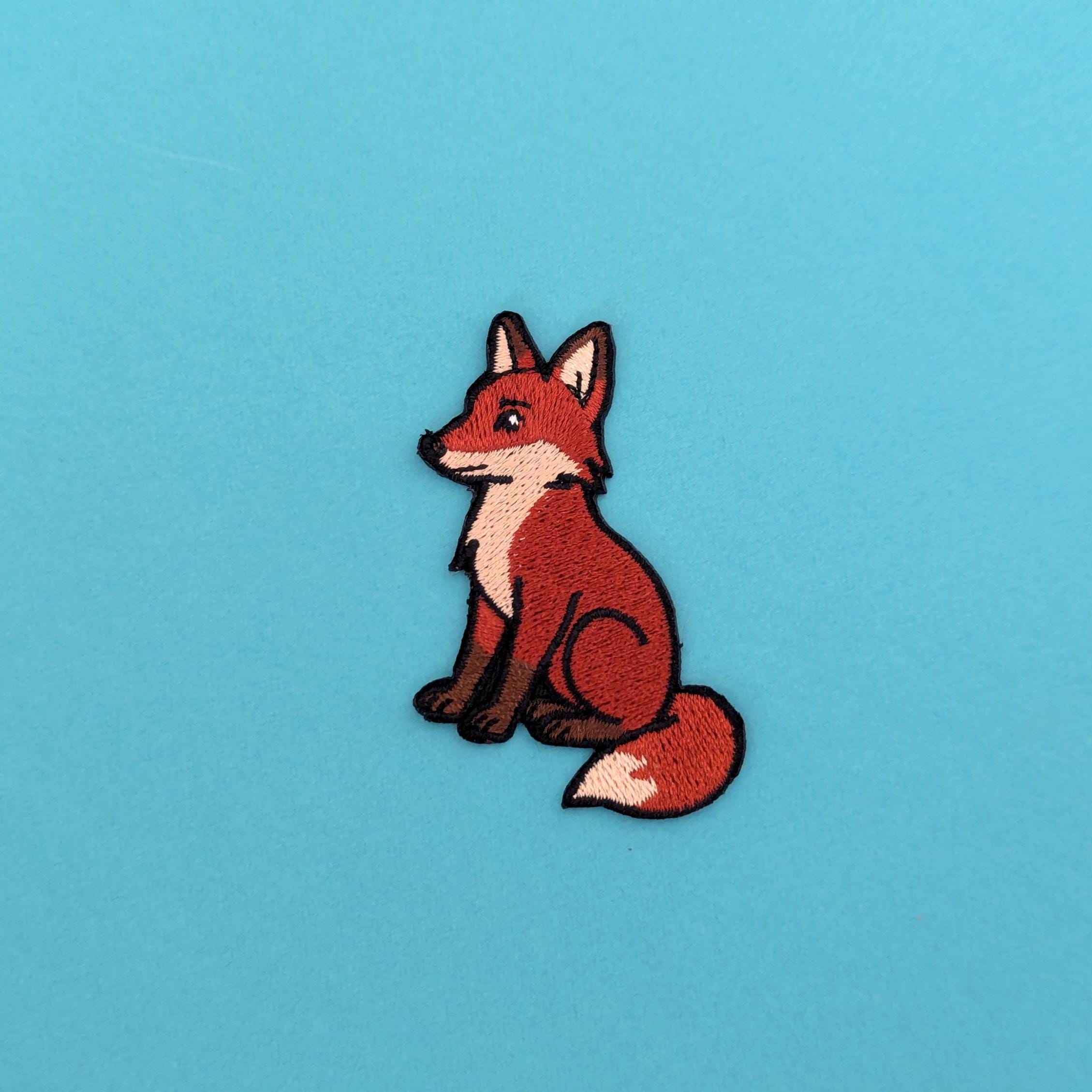 Red Fox Iron-On Patch - Embroidered, British Wildlife, 60mm