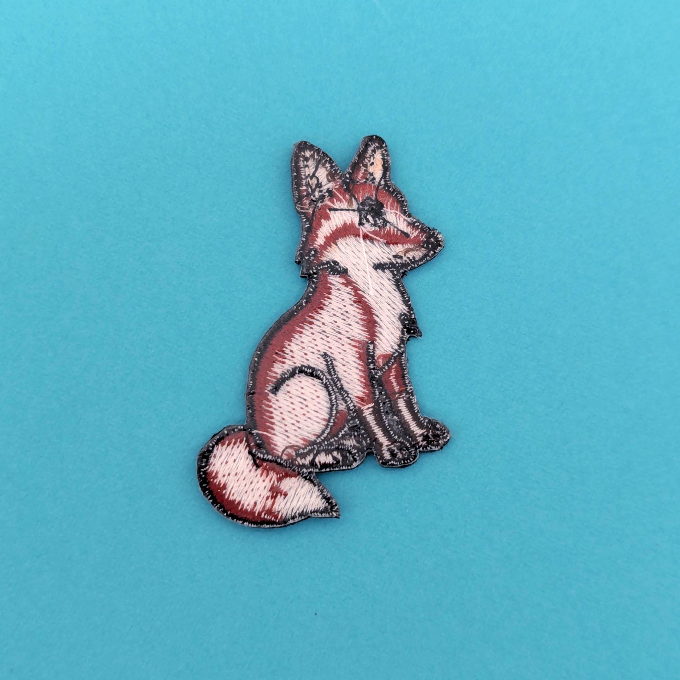 Red Fox Iron-On Patch - Embroidered, British Wildlife, 60mm