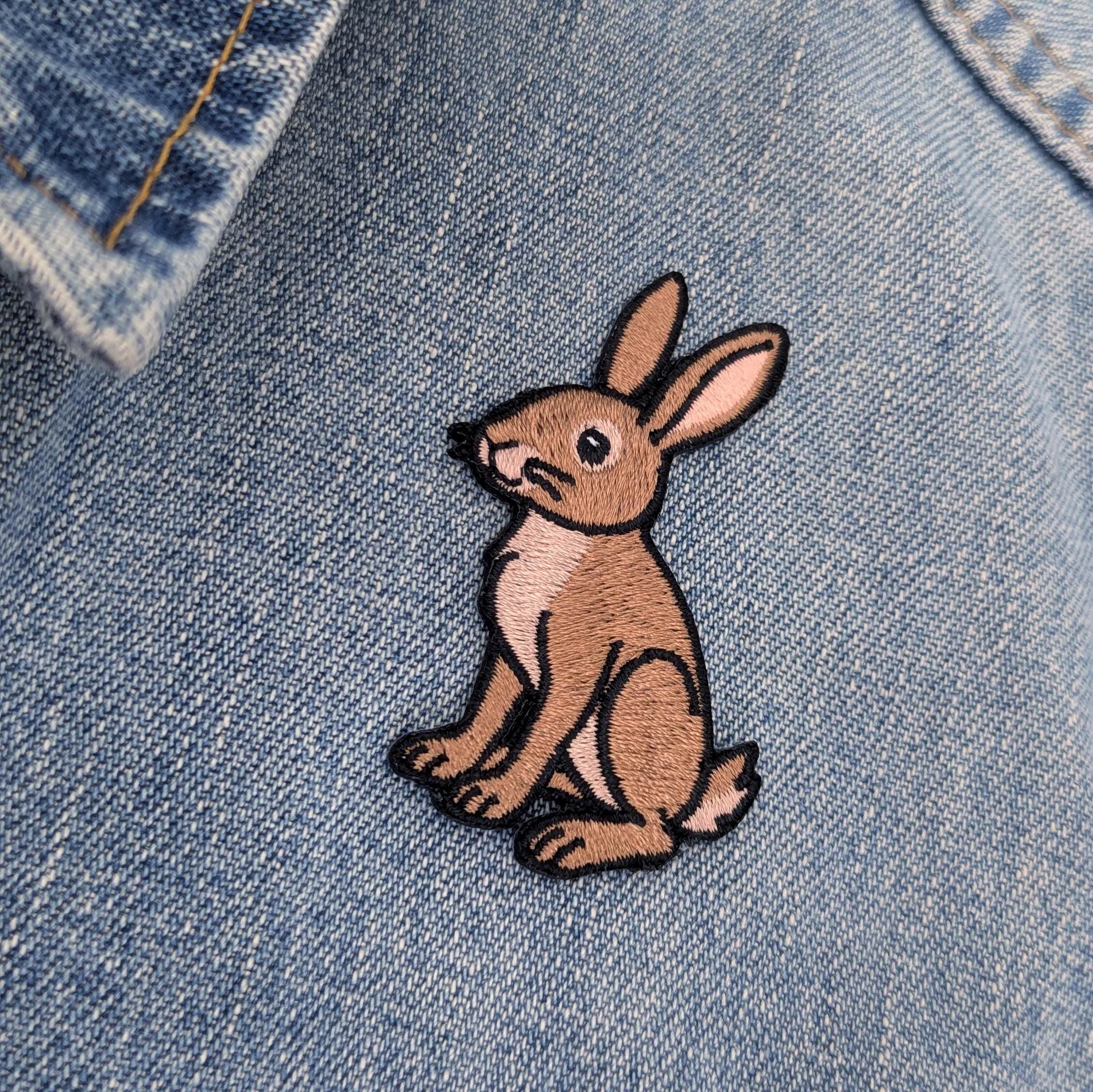 Brown Hare Iron-On Patch - Embroidered, British Wildlife, 60mm