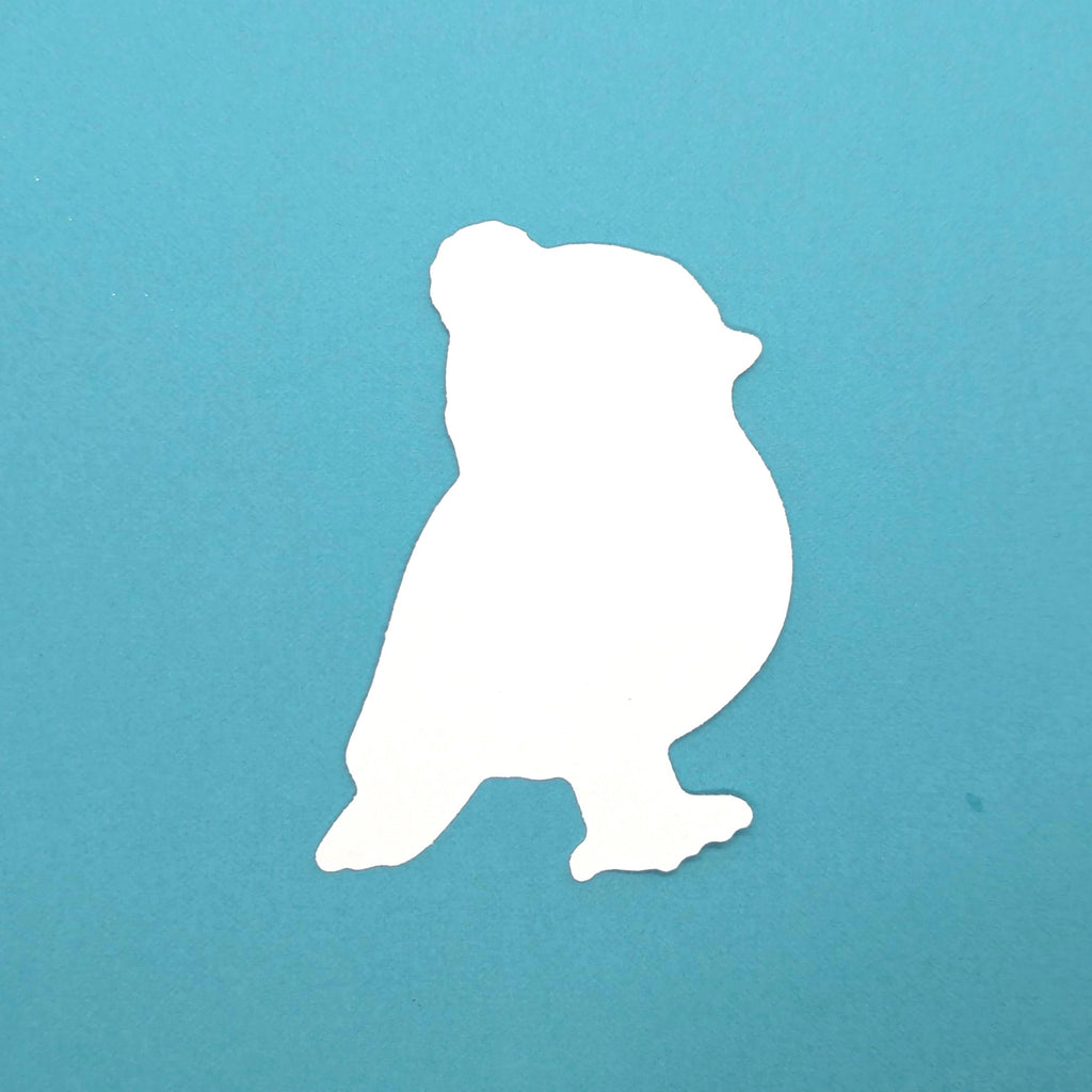 Back of robin sticker on a blue background