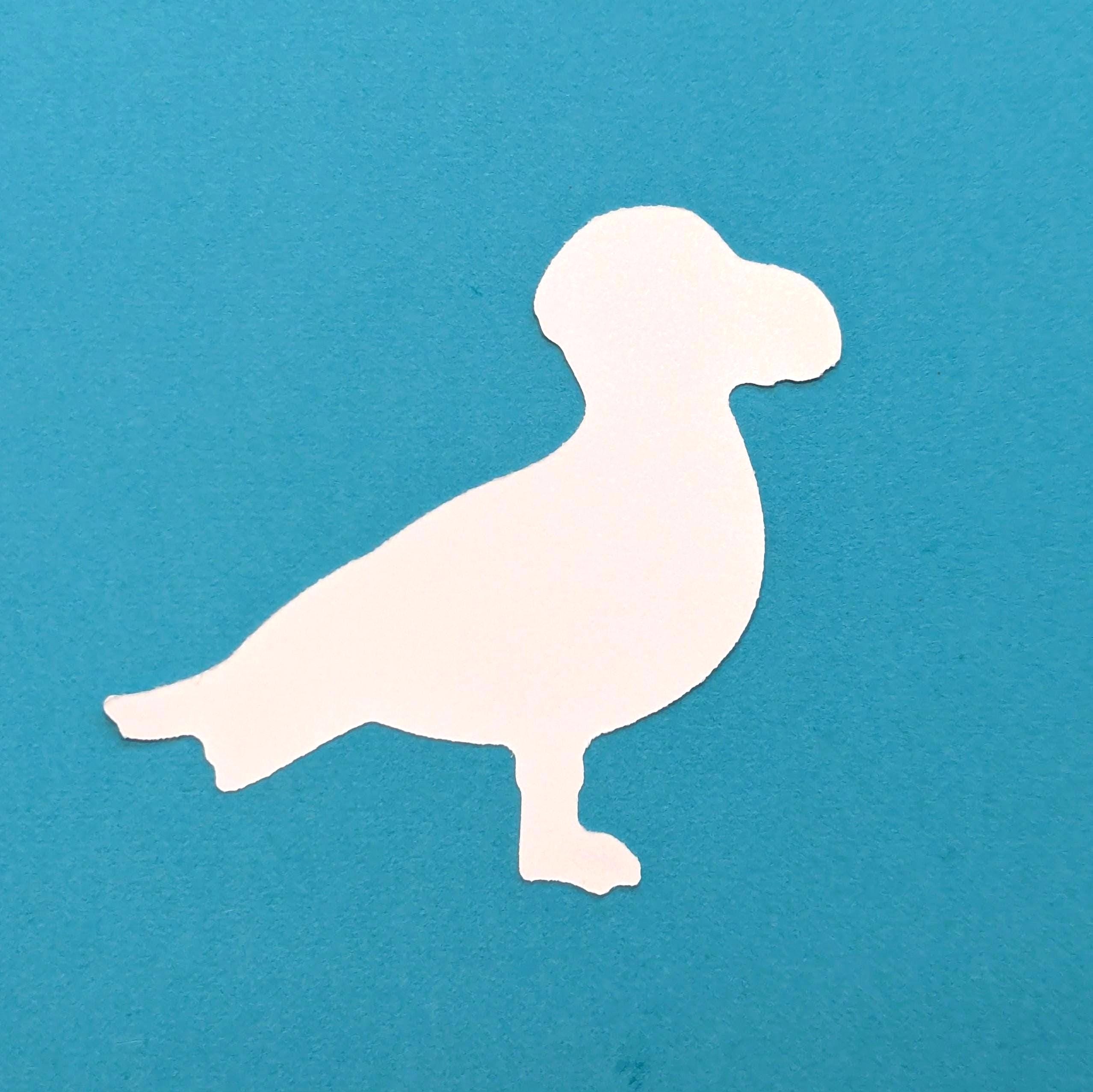 back view of seagull vinyl sticker
